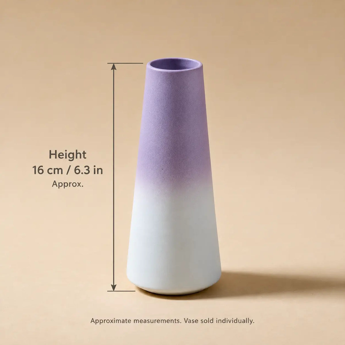 Gradient Tapered Ceramic Vase