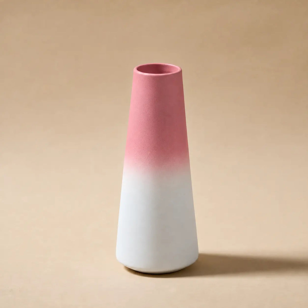 Gradient Tapered Ceramic Vase