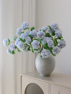 Faux Snowball Flower Stem – 32”