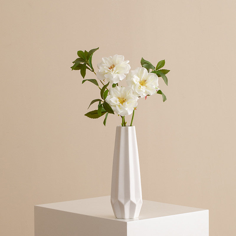 Faux Wild Rose Spray – 18” Faux Floral Stem