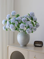 Faux Snowball Flower Stem – 32”