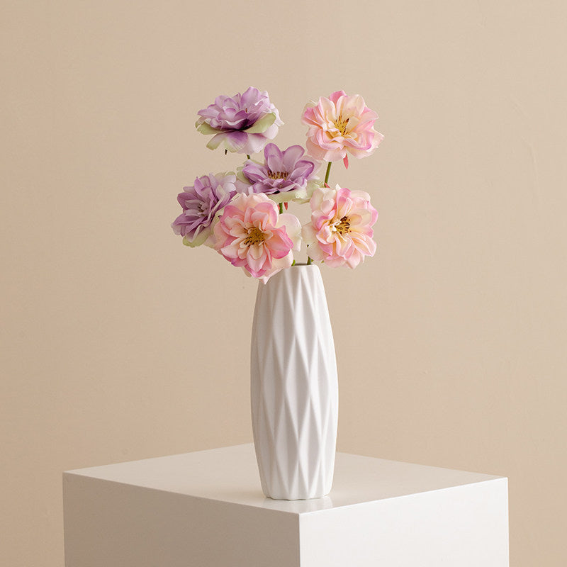 Faux Wild Rose Spray – 18” Faux Floral Stem