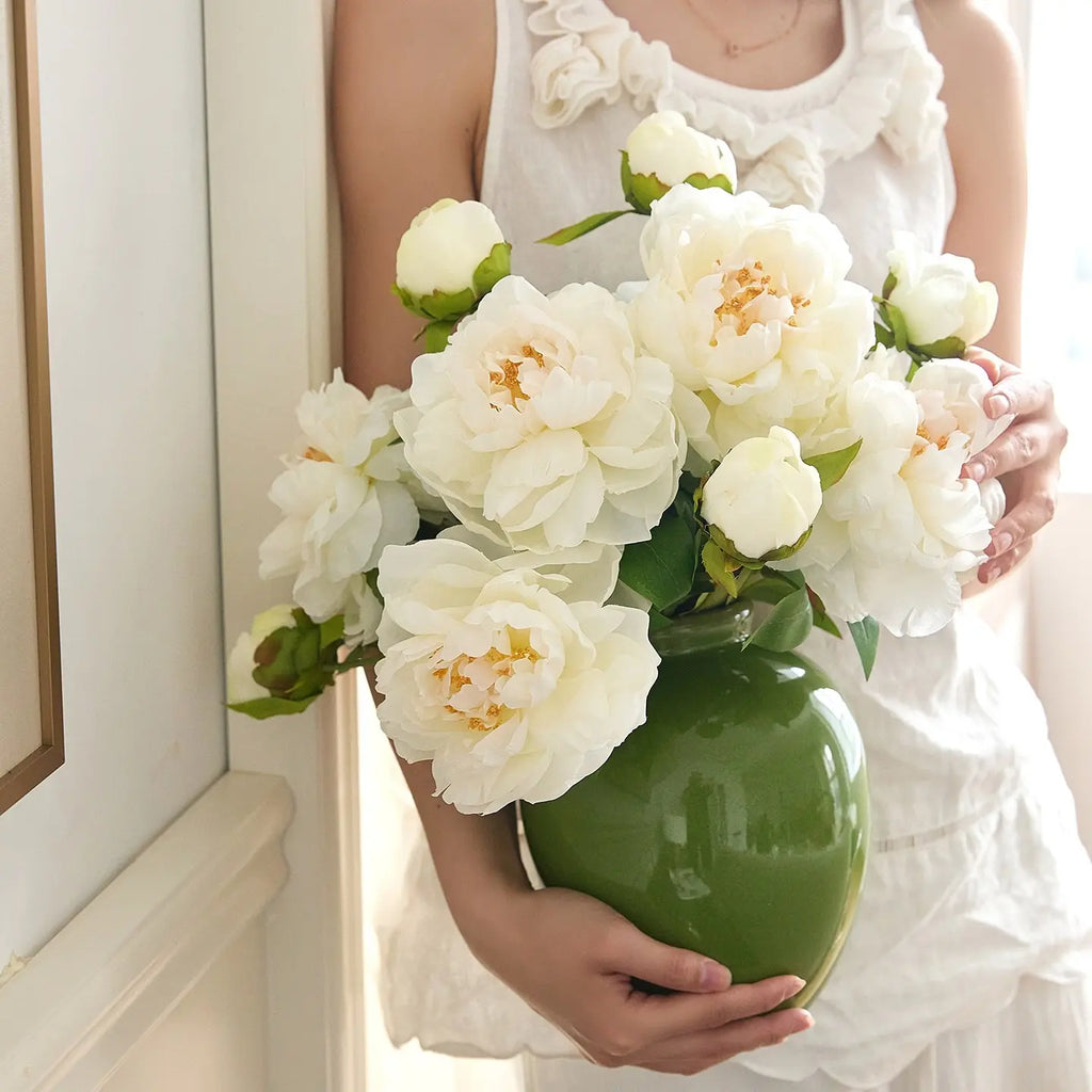 Timeless Ivory Peony Stem – 19”