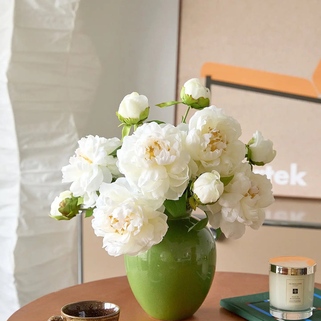 Timeless Ivory Peony Stem – 19”