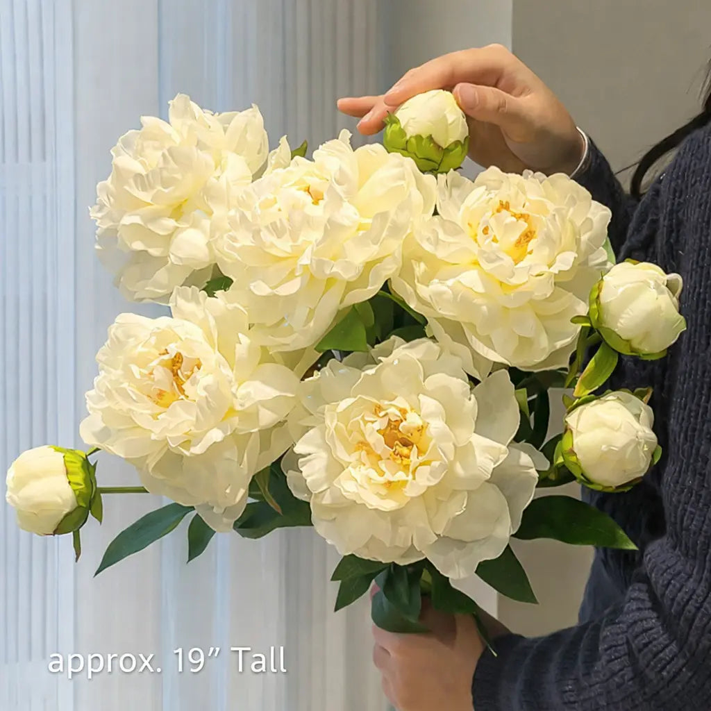 Timeless Ivory Peony Stem – 19”