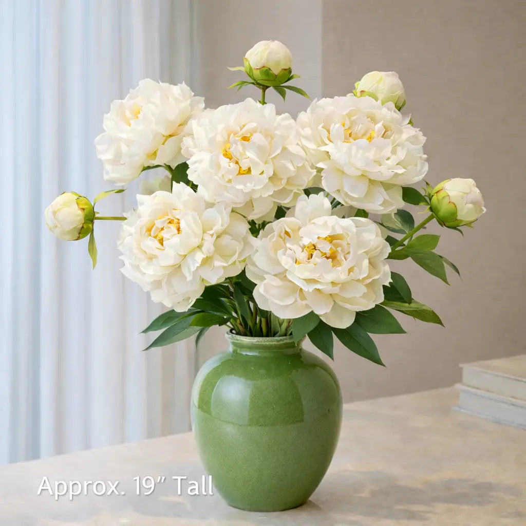 Timeless Ivory Peony Stem – 19”