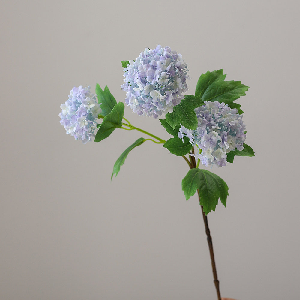 Faux Snowball Flower Stem – 32”