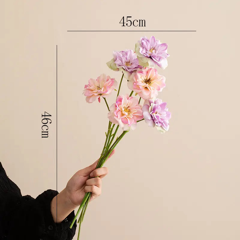 Faux Wild Rose Spray – 18” Faux Floral Stem