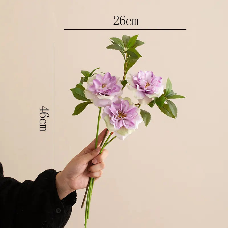 Faux Wild Rose Spray – 18” Faux Floral Stem